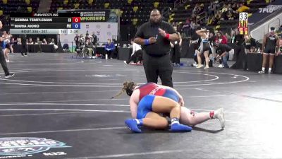 207 lbs Champ. Round 2 - Gemma Templeman, Emmanuel University vs Maria Aiono, Presbyterian