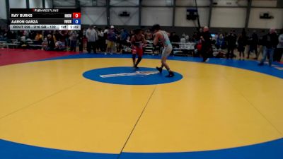 U16 GR - 132 lbs Champ. Round 1 - Ray Burks, Newberg High School Wrestling vs Aaron Garza, Victory Wrestling-Central WA