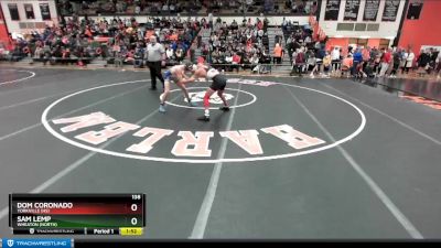 138 lbs Champ. Round 3 - Sam Lemp, Wheaton (NORTH) vs Dom Coronado, YORKVILLE (HS)