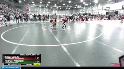 136 lbs Quarterfinal - Norman Anderson, Team Aggression WC vs Tyson Nunley, Team Newport Tornadoes WC