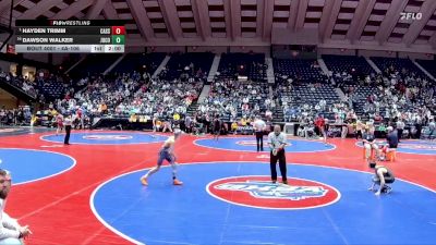 4A-106 lbs Champ. Round 1 - Hayden Trimm, Cass vs Dawson Walker, Jones County