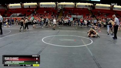 96 lbs Round 2 - Rykr Plunket, Carrollton Warriors vs Larkin Hendershot, Parkersburg Cougars