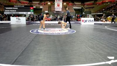 Cadet Girls - 105 lbs 3rd Place Match - Aliyah White, Petaluma Wrestling Club vs Miabella Madueno, Legacy Wrestling Center