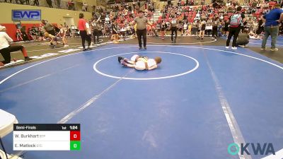 61 lbs Semifinal - Wade Burkhart, Tulsa Blue T Panthers vs Elijah Matlock, Sallisaw Takedown Club