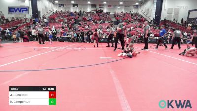 64 lbs Consolation - John-John Dunn, Barnsdall Youth Wrestling vs Kael Camper, Caney Valley Wrestling