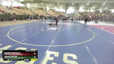 85 lbs Champ. Round 1 - Frank Macon, North Alabama Elite Wrestling vs Kamden Brawley, Nashville Catholic Wrestling