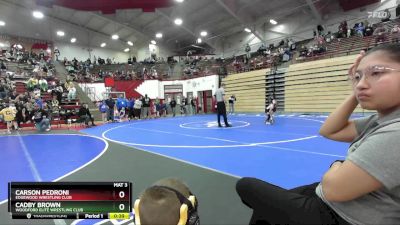 49 lbs Champ. Round 1 - Carson Pedroni, Edgewood Wrestling Club vs Cadby Brown, Woodford Elite Wrestling Club