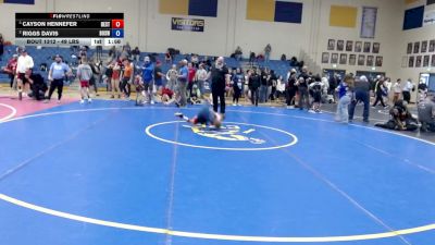 49 lbs Semis - Cayson Hennefer, Declo Stingers vs Riggs Davis, Brothers Of Steel Wrestling Club