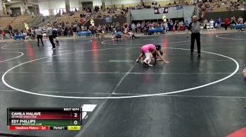 100 lbs Cons. Round 2 - Edy Phillips, Cougar Wrestling Club vs Camila Malave, Seymour Wrestling