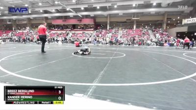 58 lbs Cons. Round 2 - Breez Berglund, U Town Hammers vs Xander Merino, Grandview