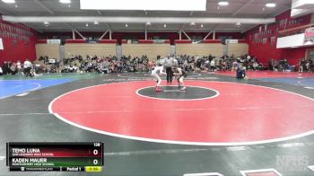 128 lbs Cons. Round 3 - Temo Luna, San Leandro High School vs Kaden Mauer, Montgomery High School