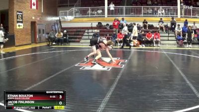 141 lbs Quarterfinal - Jacob Finlinson, Snow vs Ethan Boulton, North Idaho College