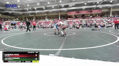 150 lbs Cons. Round 1 - Hayden Barnes, Team Central vs Cameron Moss, Augusta