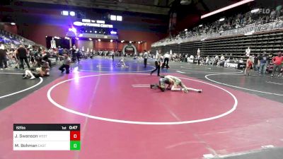 82 lbs Consi Of 4 - Jake Swanson, Western Nebraska Elite vs Mason Bohman, Eastside United