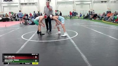 132 lbs Round 5 (10 Team) - Brayden Trigg, Barnesville vs Kai Vielma, Cow Rock WC