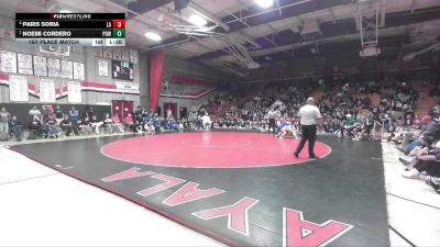 115 lbs 1st Place Match - Noemi Cordero, Poway vs Paris Soria, Los Altos