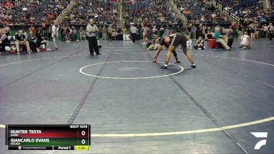 4A 175 lbs Quarterfinal - Hunter Testa, Davie vs Giancarlo Evans, Hough