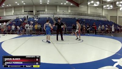 120 lbs Cons. Round 2 - Samuel Blanco, IN vs Joshua Morrison, OH