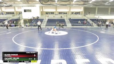 184 lbs Cons. Round 3 - Oliver Parker, Springfield vs Zachary Miller, Johnson & Wales (RI)