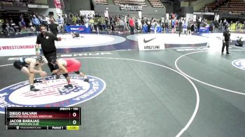150 lbs Cons. Round 5 - Jacob Barajas, Kaitoa Wrestling Club vs Diego Galvan, Hollister High School Wrestling