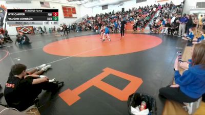 110 lbs Cons. Semi - Kye Carter, Powell Middle School vs Vaughn Johnson, Sheridan Junior High School