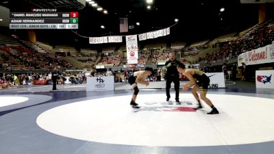 Junior Boys - 138 lbs Champ. Round 1 - Adam Hernandez, Hueneme High School Wrestling vs Daniel Mancuso Maranan, Rodriguez High School Wrestling