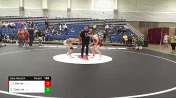 148 lbs Cons. Round 3 - Isaac Garner, Lawrence North Wrestling Club vs Coleton Deatrick, Corydon Wrestling Club
