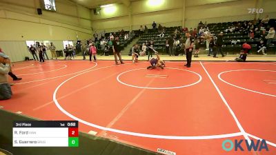 90 lbs 3rd Place - Rocky Ford, Vian Wrestling Club vs Sebastian Guerrero, Brushy Wrestling Club