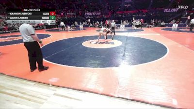 2A 120 lbs Quarterfinal - Aiden Larsen, Yorkville (Y. Christian) vs Kannon Judycki, Elmhurst (IC Catholic)