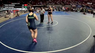 G 145 lbs Cons. Round 2 - Khali Rodgers, Live Oak Girls vs Josie Sagona, Prairieville Girls