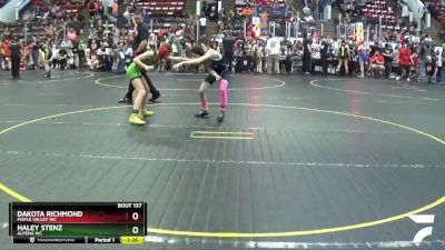 92 lbs Cons. Semi - Haley Stenz, Alpena WC vs Dakota Richmond, Maple Valley WC