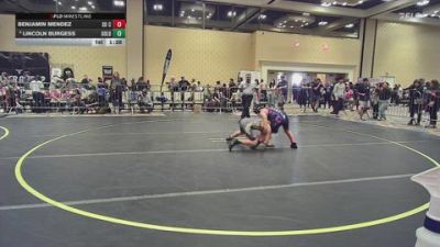 100 lbs Round Of 16 - Benjamin Mendez, So Cal Hammers vs Lincoln Burgess, Gold Rush Wrestling