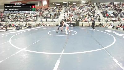 U23 Women - 65 lbs Champ. Round 1 - Sabrina Sifuentez, OR vs Veloria Pannell, CA