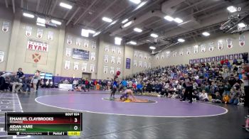 113 lbs Semifinal - Emanuel Claybrooks, McGavock vs Aidan Hare, Father Ryan