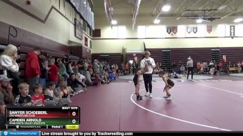 SPW-12 lbs Quarterfinal - Sawyer Schoeberl, CPU Wrestling Club vs Camden Arnold, Maquoketa Valley WildCats