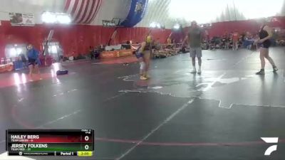 125 lbs Round 2 (6 Team) - Hailey Berg, Team Green vs Jersey Folkens, Team Red