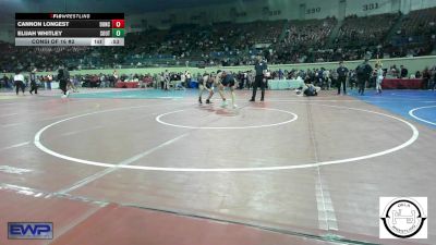 130 lbs Consi Of 16 #2 - Cannon Longest, Duncan Middle School vs Elijah Whitley, Southmoore SaberCats Wrestling