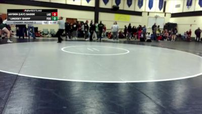 170lbs Champ. Round 3 - Lindsey Shipp, Peninsula (Girls) vs Jayden (Lily) Sasse, Lakes (Girls)