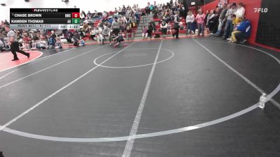97-111 lbs Round 3 - Chase Brown, Bishop McCort vs Kamden Thomas, Albert Gallatin