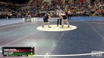 155 lbs Champ. Round 1 - Kiley Cline, Beulah-Hazen vs Clara Steffes, LaMoure-Litchville/Marion