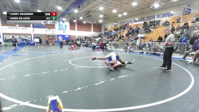 190 lbs Quarterfinal - Jared De Leon, Alta Loma vs Corey Brammer, Norwalk