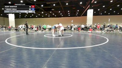 157 lbs Cons. Round 4 - Kody Wartick, KS vs Brody Braa, MO