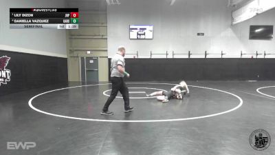 105 lbs Semifinal - Lily Dizon, John H Pitman vs Daniella Vazquez, Garces