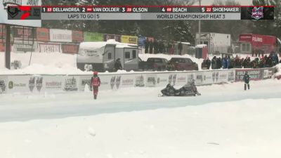 Sled Barrel Rolls at Start of World Championship Heat Race 3