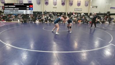 160 Frosh/soph Cons. Semi - Alexandra Grow, Iowa Central Community College vs Lucy Kohnen, Iowa Central Community College