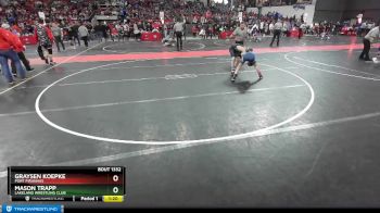 90 lbs Cons. Round 2 - Mason Trapp, Lakeland Wrestling Club vs Graysen Koepke, Port Piranhas