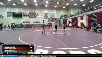 100 lbs Quarterfinal - Mason White, Fremont Middle School vs Isaiah Rupert, Lone Star Middle School