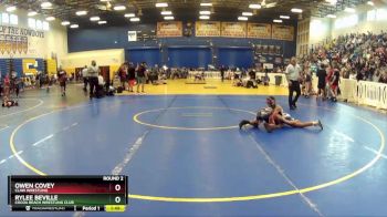 80 lbs Round 2 - Rylee Beville, Cocoa Beach Wrestling Club vs Owen Covey, Claw Wrestling