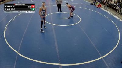 132 lbs Finals (8 Team) - Alex Gates, Grand Island vs Chase Cole, Lincoln East