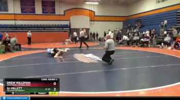 141 lbs Cons. Round 2 - DJ Millett, Millikin University vs Drew Willeman, Wisconsin-Stevens Point